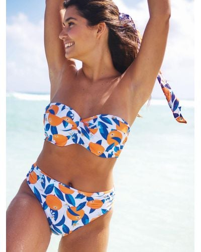 Panache Ella Amalfi Print Bandeau Bikini Top - Multicolour