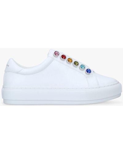 Kurt Geiger Liviah Low Top Leather Trainers - White