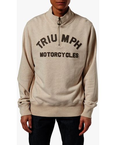 Triumph Ribble Zip Neck Sweatshirt - Natural