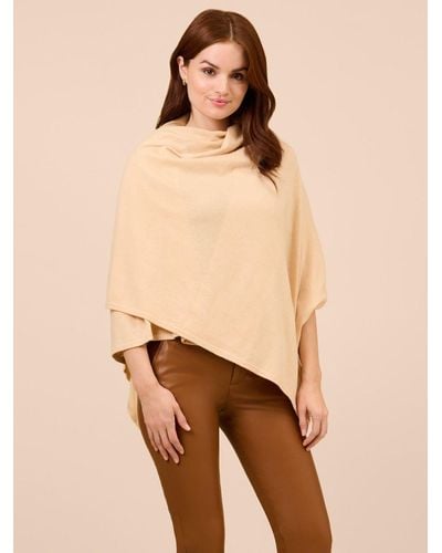 Adrianna Papell Classic Solid Cashmere Blend S'hug® Cardigan Wrap - Natural