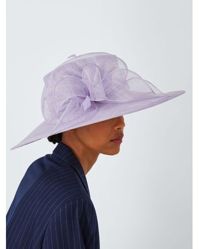 John Lewis Sofia Wide Brim Bow Hat - Purple