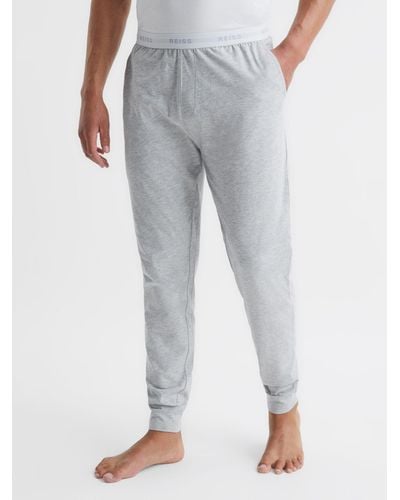 Reiss Cali Cotton Pyjama Lounge Trousers - Grey