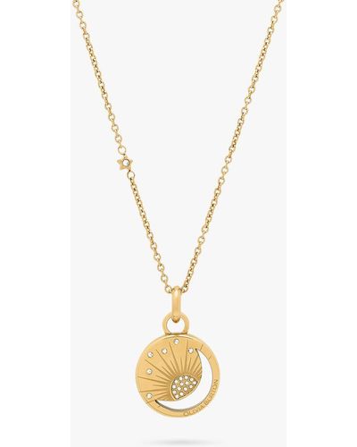 Olivia Burton Sun And Moon Pendant Necklace - Metallic