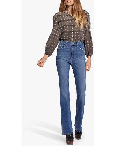 Current/Elliott The Side Street High Rise Flare Jeans - Blue