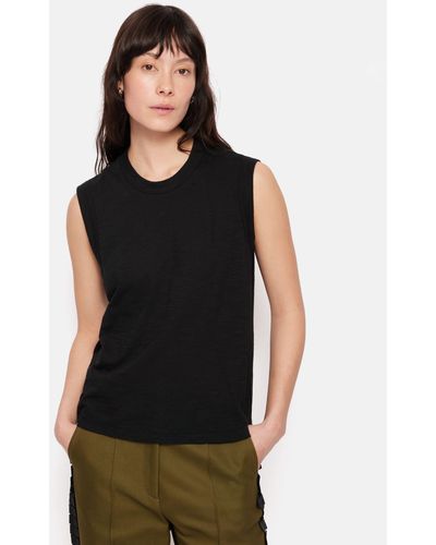 Jigsaw Cotton Slub Tank Top - Black