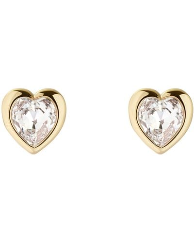 Ted Baker Han Crystal Heart Stud Earrings - Metallic