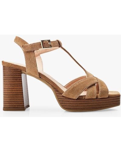 Moda In Pelle Quinnie Leather Heeled Sandals - Natural