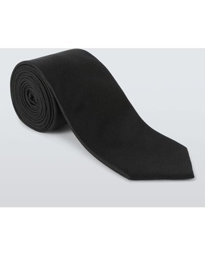 John Lewis Plain Silk Tie - Black