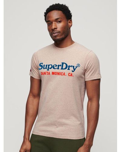 Superdry Venue Duo Logo T-shirt - Natural