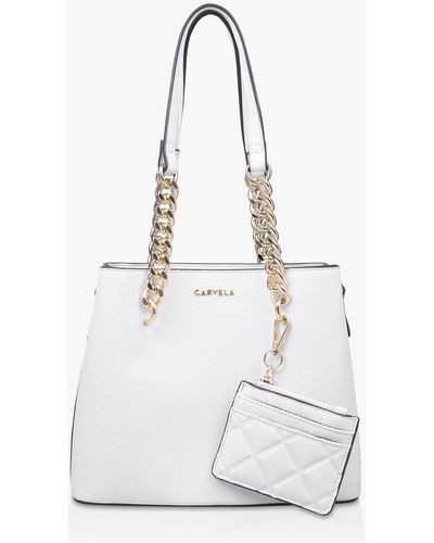 Carvela Kurt Geiger Mini Cammie 2 Tote Bag - White