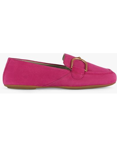 Geox Palmaria Suede City Loafers - Purple