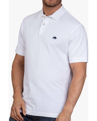 Raging Bull Classic Organic Cotton Pique Polo Shirt - White