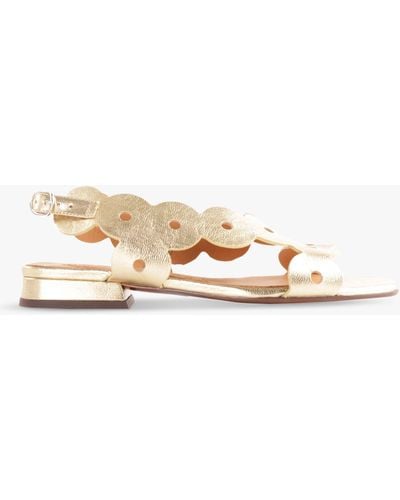 Chie Mihara Teide Leather Sandals - Natural