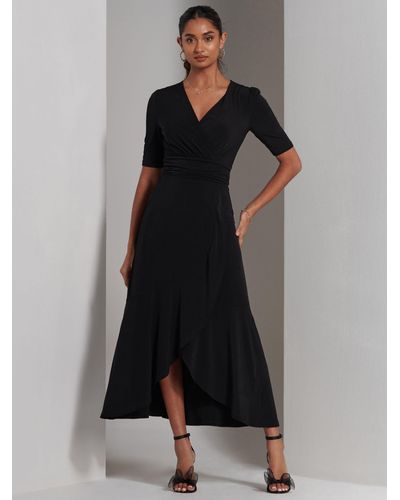 Jolie Moi Olana Jersey Maxi Dress - Black