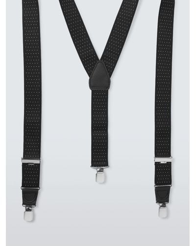 John Lewis Spot Patterned Braces - Black