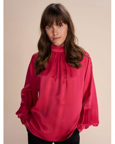 Mos Mosh Sille Glossy Blouse - Red