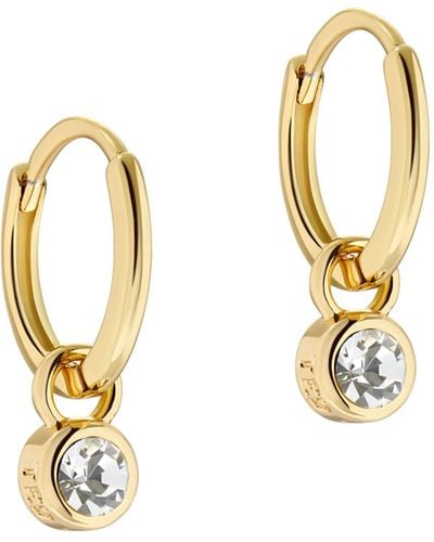 Ted Baker Sinalaa Crystal Huggie Earrings - Metallic