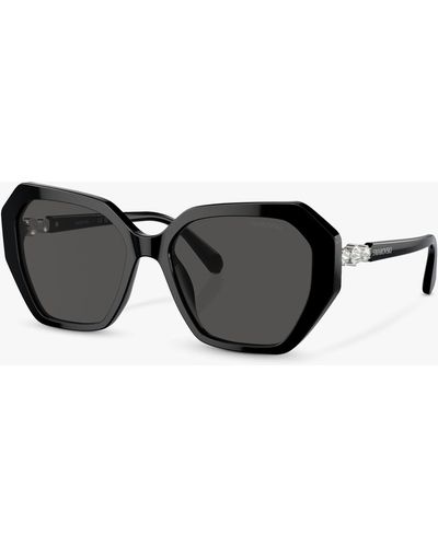 Swarovski Sk6017 Irregular Sunglasses - Black