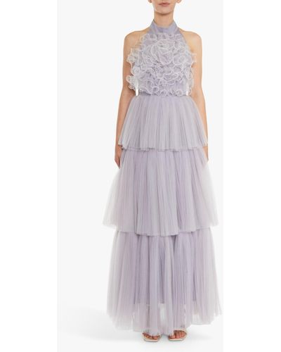 True Decadence Tiffany Tiered Maxi Dress - Purple