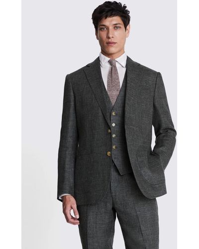 Moss Linen Suit Jacket - Grey