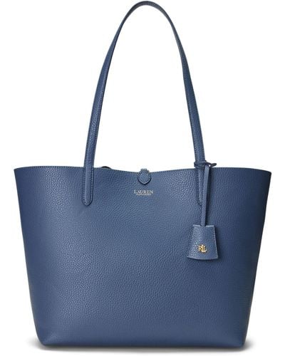 Ralph Lauren Lauren Indigo Blooms Reversible Tote Bag - Blue
