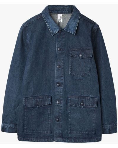 M.C. OVERALLS Relaxed Denim Work Jacket - Blue