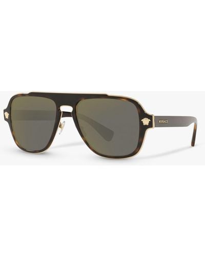 Versace Ve2199 Geometric Sunglasses - Grey