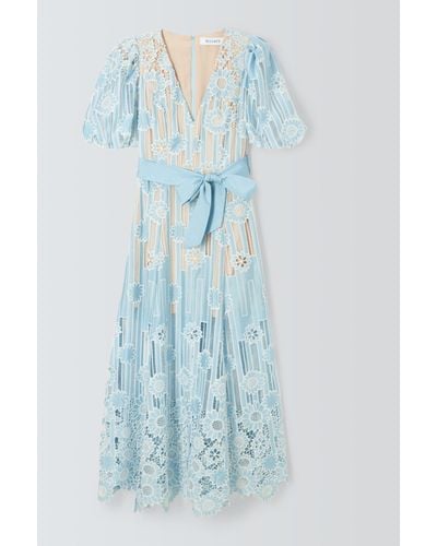 Elliatt Whirlwind Lace Dress - Blue