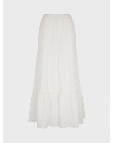 Gerard Darel Brooke Tiered Cotton Maxi Skirt - White