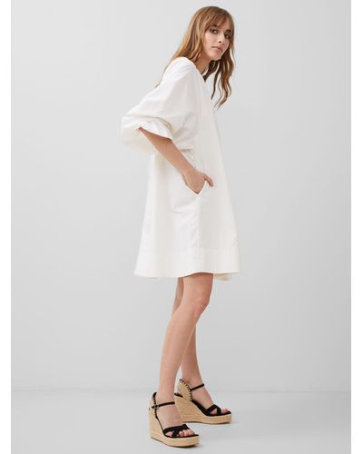 French Connection Alora Puff Sleeve Mini Dress - White