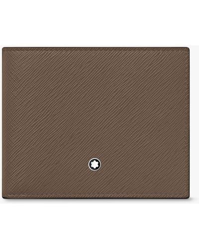 Montblanc Sartorial 6 Card Leather Wallet - Brown