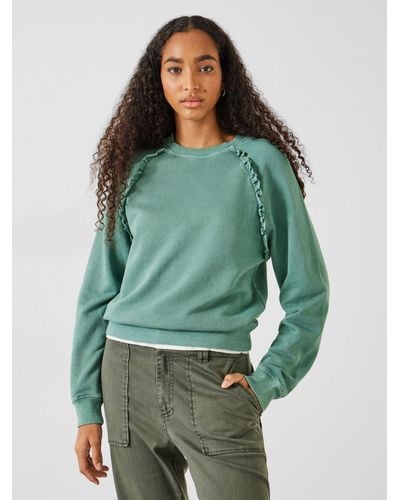 Hush Amayah Ruffle Detail Sweatshirt - Green