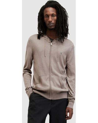 Merino wool top zip hoodie