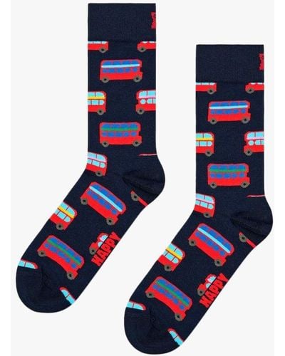 Happy Socks London Bus Socks - Blue