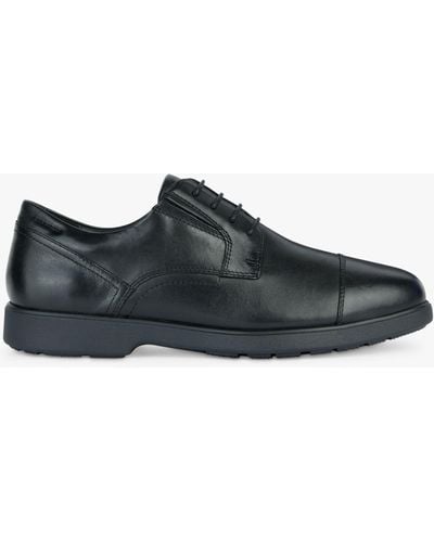 Geox Spherica Ec11 Leather Oxford Shoes - Black