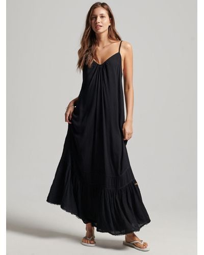 Superdry Long Beach Cami Dress - Black