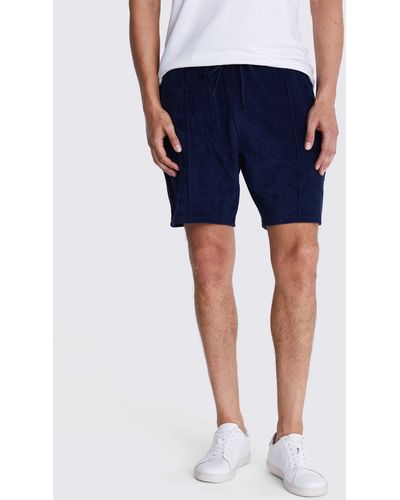 Moss Terry Towelling Shorts - Blue