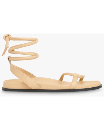 Whistles Cleo Leather Padded Sandals - Natural