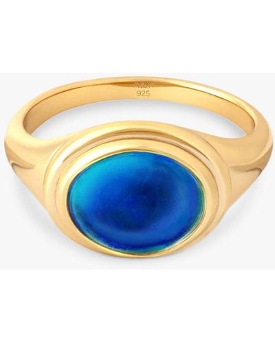 Astrid & Miyu Mood Stone Ring - Blue