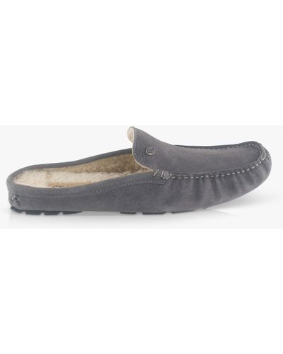Silver Street London Walbrook Suede Slider Slippers - White