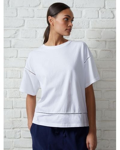 Great Plains Ladder Lace Jersey T-shirt - White
