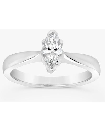 Milton & Humble Jewellery Second Hand Platinum Marquise Diamond Ring - White