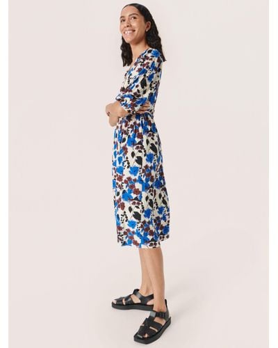 Soaked In Luxury Jaila Floral Dress - Blue