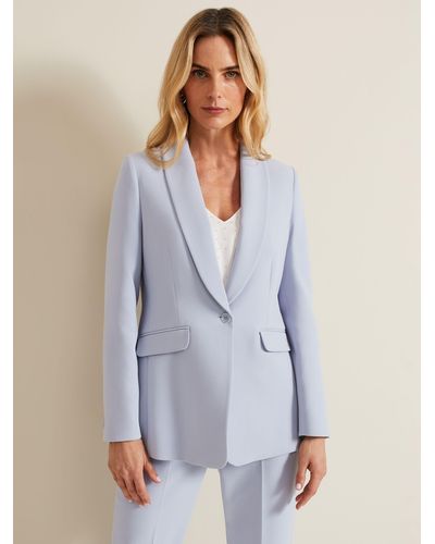 Phase Eight Alexis Shawl Collar Suit Jacket - Blue