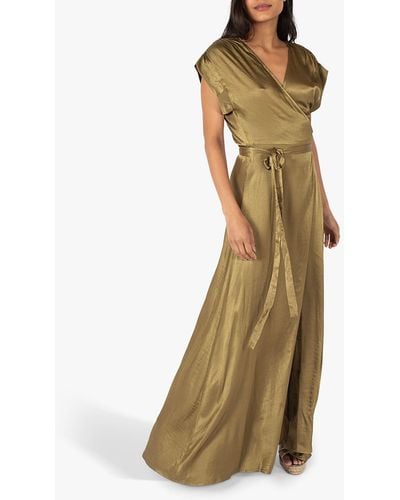 Traffic People Breathless Claude Wrap Maxi Dress - Natural