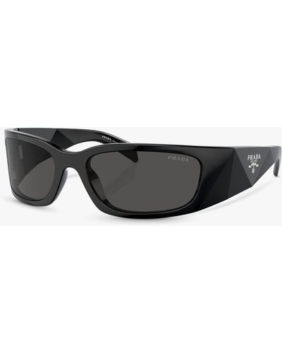 Prada Pr A14s Wrap Sunglasses - Grey