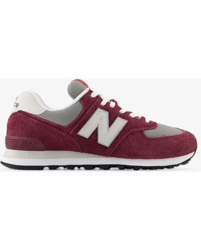 New Balance 574 Suede Trainers - Purple
