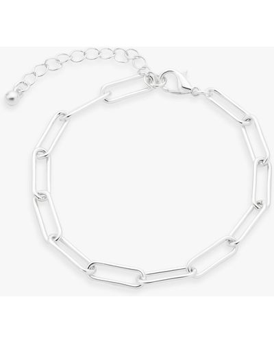 John Lewis Paperclip Link Chain Bracelet - Metallic
