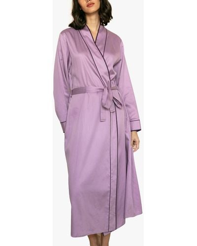 Fable & Eve Wimbledon Solid Dressing Gown - Purple