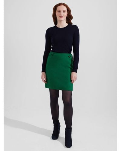 Hobbs Wool Maeve Mini Skirt - Green